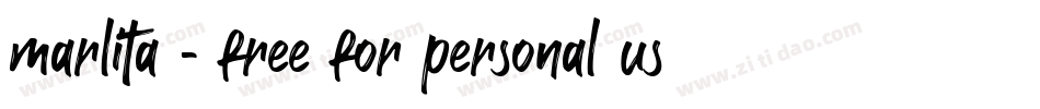 marlita - free for personal use字体转换